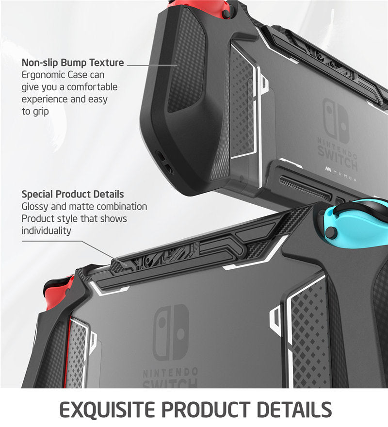 Para Nintendo Switch Case Serie MUMBA Blade TPU Grip Funda protectora Funda acoplable Compatible con consola Joy-Con Controller