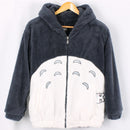 Sudadera con capucha Kawaii Totoro para hombre y mujer, sudaderas con capucha de felpa suave Harajuku de talla grande, chaqueta de Cosplay de gran tamaño, abrigo, sudadera holgada