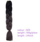 Black Star Hair Ombre Jumbo Extensiones de cabello trenzado Trenzas retorcidas de 24 pulgadas Fibra de cabello sintético para trenzado retorcido para mujeres