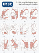 Portabebés ergonómico JMSC, portabebés ergonómico para chico, asiento de cadera, portabebés, mochilas de viaje para exteriores, canguro frontal, 0-36 meses