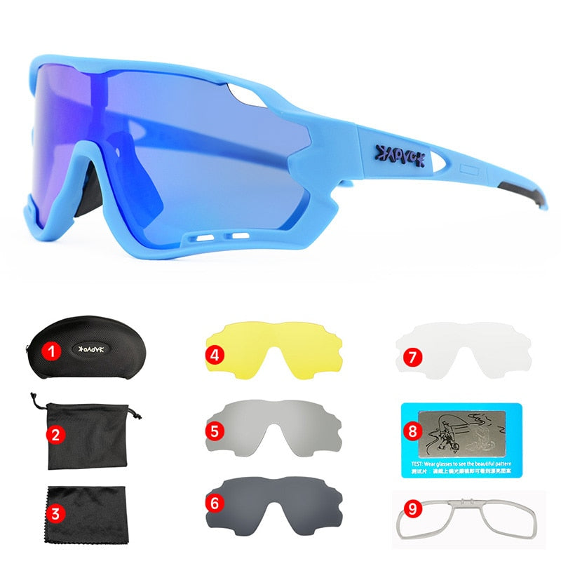 MTB Bike Eyewear Man Woman Cycling Sunglasses Uv400 Polarized Bicycle Glasses Sports Racing Riding Goggles Ciclismo 1 Lens