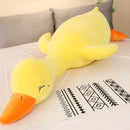 Juguete de peluche de pato Kawaii grande, almohada para dormir de ganso, muñeco de peluche de alta calidad, regalo dulce divertido y suave para amigos, regalos para niños