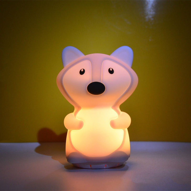 Silikon Hund Fuchs Einhorn Musik Lampe Drahtloser Bluetooth Lautsprecher Player USB Wiederaufladbares RGB LED Nachtlicht für Kinder Baby Geschenk