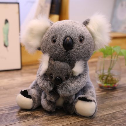 Super süße hohe Simulation Koalabär Plüschpuppe Spielzeug Plüsch Handwerk Spielzeug Koalabär Puppe Baby Begleiter Puppe Geburtstagsurlaub Geschenk