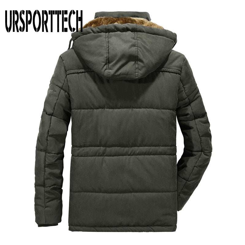 New Fashion Mens Winter Jacket Men Thick Casual Outwear Jackets Men's Windproof Parkas Plus Size 6XL 7XL 8XL Velvet Warm Coat