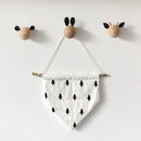Children's Room Decoration Wooden Coat Hook Cartoon Animal Head Wall Hooks Kindergarten Baby Newborn Gift Deer/bear/rabbit