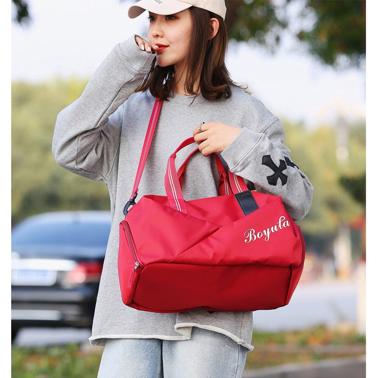 Bolsa De gimnasio para mujer, bolso deportivo para Fitness, Bolsas De entrenamiento para zapatos, esterilla De Yoga seca y húmeda para mujer, mochila deportiva