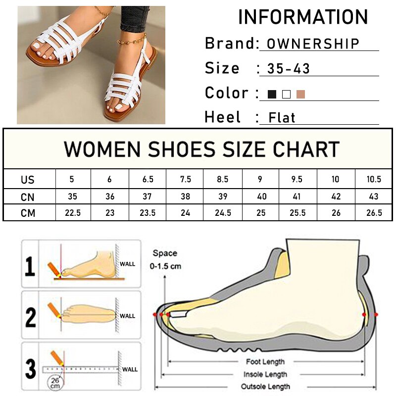 2022 Frauen Sandalen Frau Gladiator Open Toe Lässige Strandschuhe Weibliche Aushöhlen Wohnungen Frauen Outdoor Sommer Schuhe Plus Größe