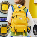 Mochila amarilla de moda para niños, mochilas escolares para niñas, mochila escolar grande Oxford impermeable para adolescentes, mochila escolar para niños