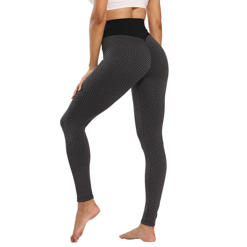 INITIALDREAM Honeycomb Fitness Women Leggings High Waist Booty Lfiting Push Up Pants Seamless Workout Gym Ankle Length Leggings