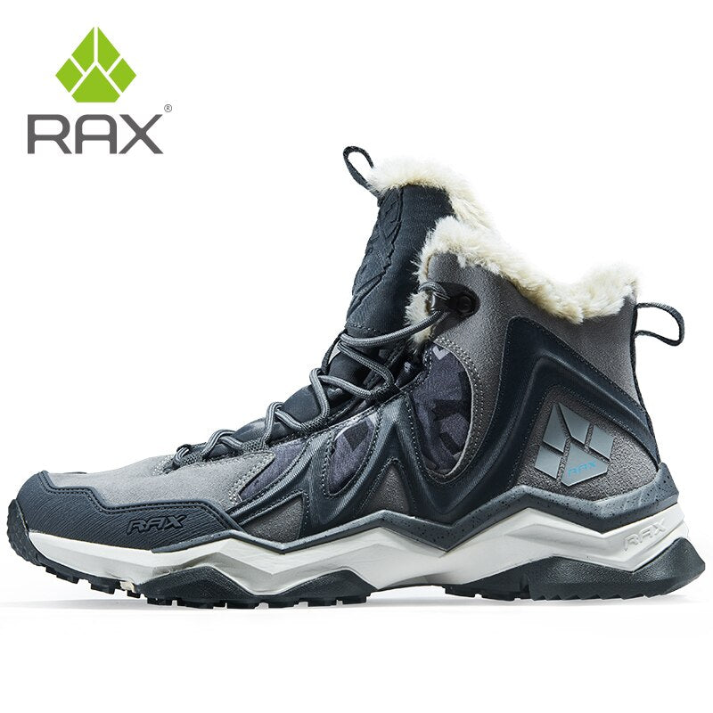 Botas de senderismo al aire libre RAX para hombres y mujeres, botas de nieve de invierno de lana, zapatillas deportivas para hombres, zapatos de montaña, botas de senderismo para caminar