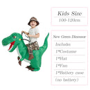 Velociraptor T REX mascota disfraz inflable para niños Anime disfraces de Halloween dinosaurio regalo de cumpleaños para fiesta Cosplay soplar