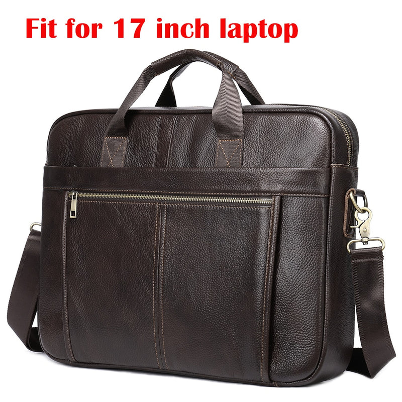 Westal Herren Aktentaschen Umhängetasche Herren Echtleder 14 Zoll Laptoptasche Herren Leder Büro Business Taschen für Dokument 8572