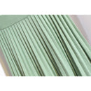 Falda Midi de punto escolar coreana TIGENA, moda para mujer, Otoño Invierno 2021, Falda plisada de cintura alta informal hasta la rodilla, verde para mujer