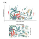 Große Flamingo-Gras-Wandaufkleber für Wohnzimmer, Schlafzimmer, Fußleiste, abnehmbare DIY-Wandaufkleber, Kunst-Heimdekoration