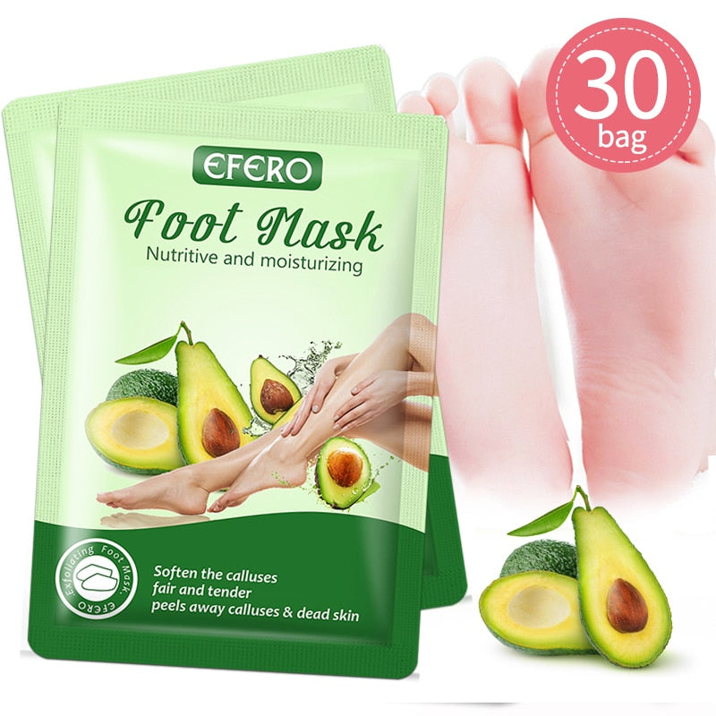 EFERO 30 Paar Peeling-Fußmasken Pediküre-Socken Peeling für Fußmaske Peel Dead Skin Remover Calluses Whitening Foot Mask