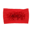 Nishine Soft Stretch Satin Rose Flower Baby Headband Newborn Knot Wide Nylon Headwraps Turban Girls Headwear Kids Photo Props