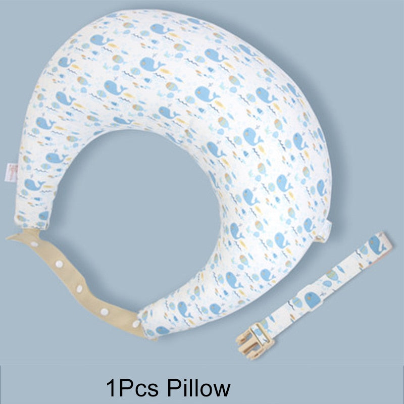 Almohada de lactancia multifunción, almohada de lactancia de maternidad para bebé, cojín de cintura ajustable para mujer embarazada, funda lavable en capas