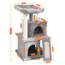 Cat Tree House Condo Cat's Activity Center mit Double Condo Indoor Soft Barch Fully Wrapped Scratching Sisal Post rascador gato