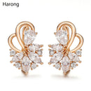 4 Farbe Edle Natürliche Zirkon Blume Ohrstecker Rot Grün Farbe Hochwertige Ohrringe Für Frau Ästhetisches Luxus Schmuck Geschenk