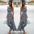 2022 vestido de playa bohemio mujer verano Casual sin mangas Split Floral fuera del hombro Maxi vestido largo bohemio ropa bata femenina