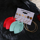 2020 Vintage Women Drop Earrings Set Bohemia Acrylic Tassel Pearl Alloy Long Pendant Earrings Geometric Jewelry Party Gift