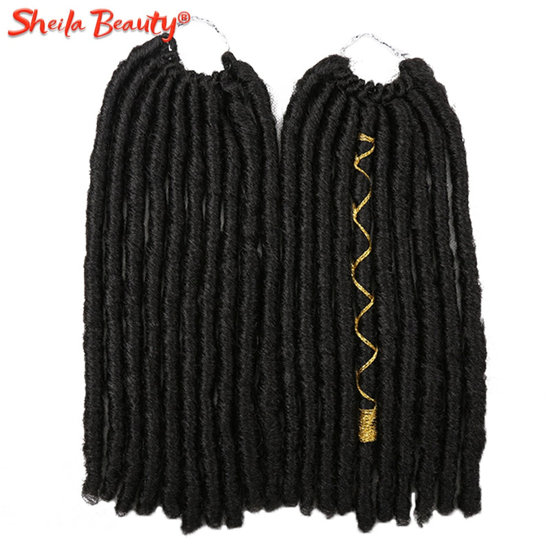 Crochet Hair Dreadlocks Faux Locs Extensiones de cabello trenzado Trenzas decorativas sintéticas Pre estiradas 12 pulgadas para mujeres Negro