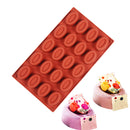 New 20-cavity Silicone Oval Doughnut Mold Small Cake Chocolate Pancake Moulds for Baking Mini Dessert Kitchen DIY Handmade Tools