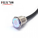 Neuer 19-mm-Touch-Tastenschalter mit wasserdichtem Draht-Metalldruckschalter 