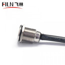 Neuer 19-mm-Touch-Tastenschalter mit wasserdichtem Draht-Metalldruckschalter 