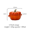 Pumpkin Shape Baking Bowl With Lid Glaze Au Gratin Soup Salad Bowl Kitchen Bakeware Oven Party Baking Pan Supplies