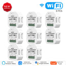 WiFi Mini Smart Curtain Switch Module Roller Blinds Shutter Motor Smart Life Tuya APP Remote Control Work with Alexa Google Home