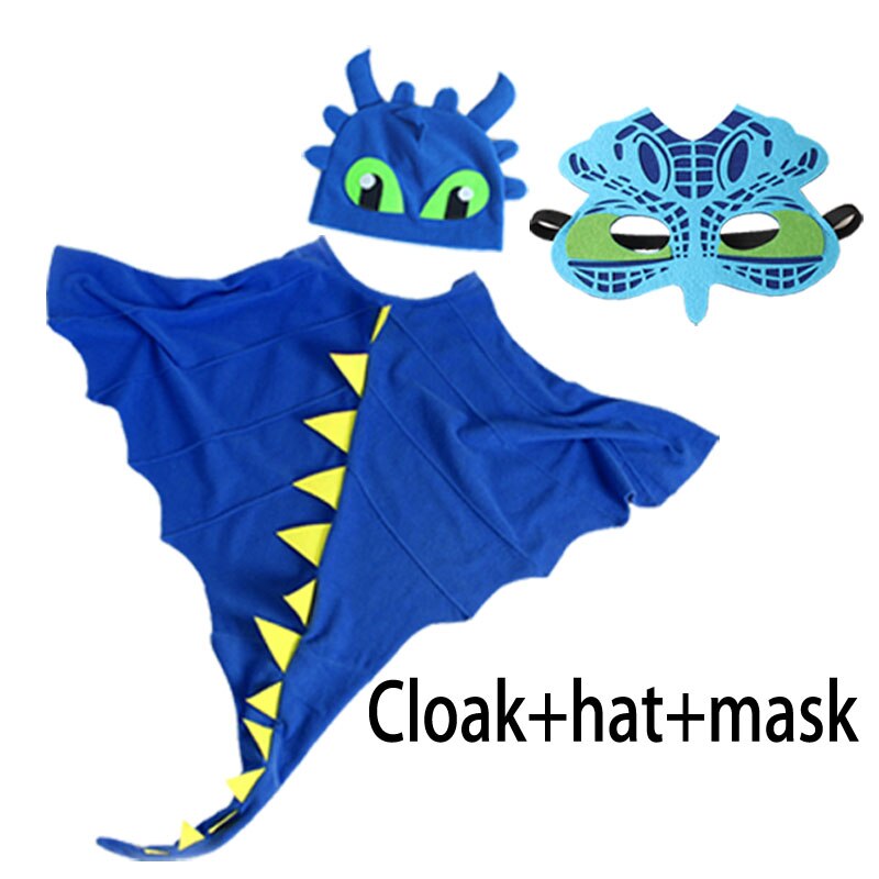 Dinosaur Costume Halloween Costume Dragon Cosplay Cloak Mask Hat Toothless Dino Costume Anime Cosplay