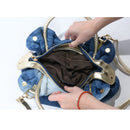 iPinee New Women Denim Bags Sweet Blue Pattern High Quality Handbags With Diamond Ladies Tote Bag Messenger Bags
