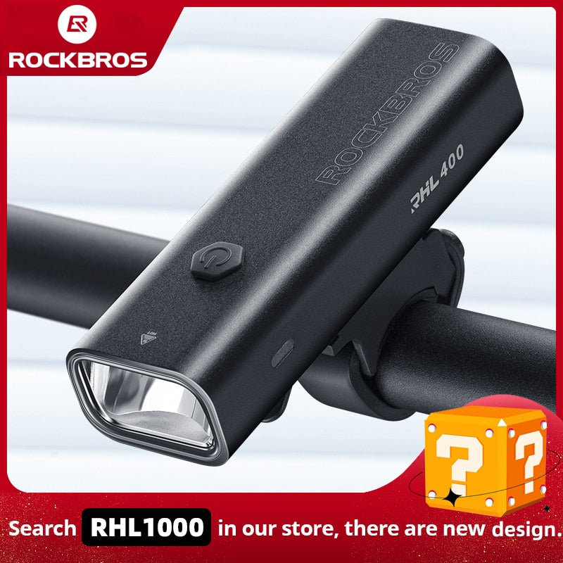 ROCKBROS Bike Light Rainproof USB Rechargeable LED 2000mAh MTB Front Lamp Headlight Aluminum Ultralight Flashlight Bicycle Light