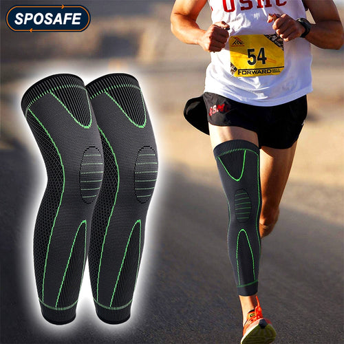 The Vector Guard | Full-Leg Compression Sleeve — Knee-to-Ankle Gradient Support, Moisture-Wicking