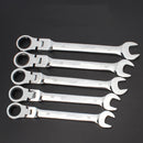 Combination Ratchet Wrench, with Flexible Head, Dual-purpose Ratchet Tool, Ratchet Combination Set. Car Hand Tools
