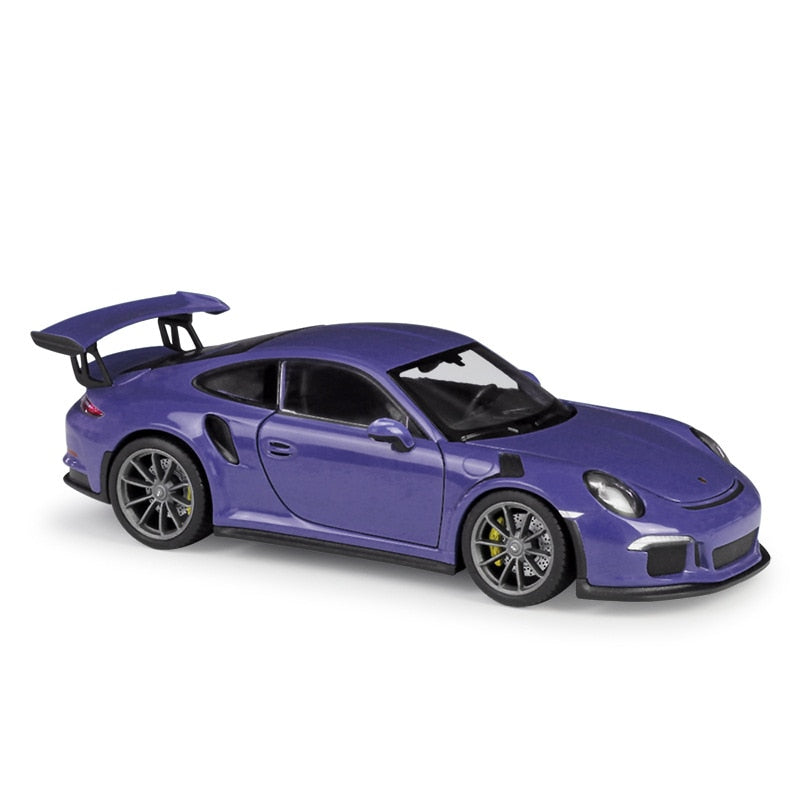 WELLY 1:24 Scale Diecast Simulator Car Porsche 911 GT3 RS Model Car Alloy Sports Car Metal Toy Racing Car Toy para niños Regalo