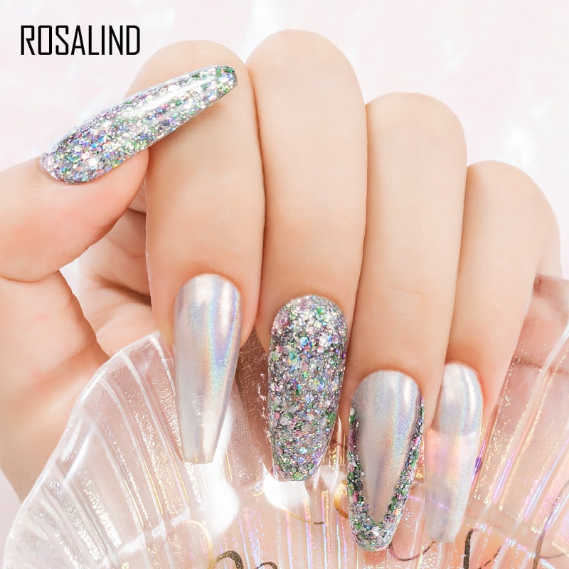 Juego de esmaltes de uñas de Gel ROSALIND, arte de uñas de platino brillante para manicura, Gel de uñas Lak, colores UV, capa Base superior, imprimación, barnices híbridos