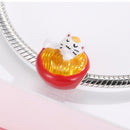 2021 Japanese Style Culture Warm Wishes Charms Metal Beads for Women 925 Sterling Silver Charm Jewelry for Bracelet Bangle Gift