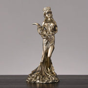 ERMAKOVA Large Size Resin Blinded Greek Wealth Goddess Fortuna Figurine Plouto Lucky Fortune Sculpture Office Gift Home Decor