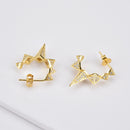 Andywen 100% 925 Sterling Silver Black Enamel Black Zircon Long Spike Hoops Piercing Ohrringe Pendant Women Luxury CZ Jewelry