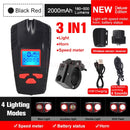 Bicycle Light USB Rechargeable Bike Odometer Front Light Flashlight with Computer LCD Speedometer Cycling Head Lantern Horn