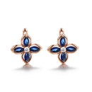 4 Farbe Edle Natürliche Zirkon Blume Ohrstecker Rot Grün Farbe Hochwertige Ohrringe Für Frau Ästhetisches Luxus Schmuck Geschenk