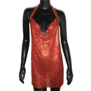 The Vesper | Rhinestone-Crystal Halter Mini Dress — Deep V Backless