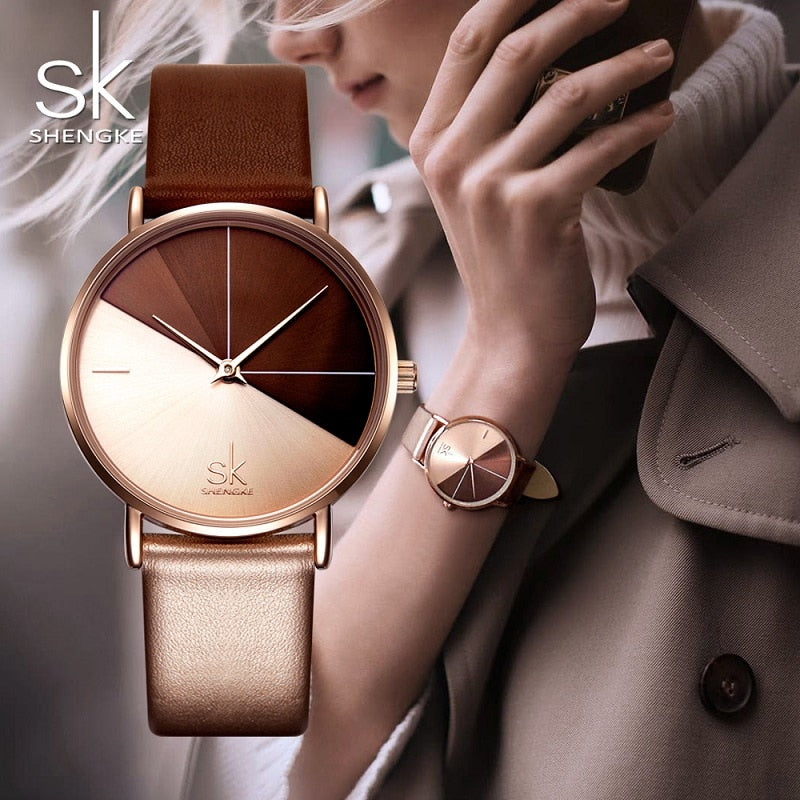 Shengke Original Design Woman Watches Creative Fashion Womens Quartz Wristwatches SK Ladies Clock Movement Montre Feminino Watch