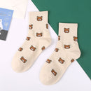 New Animal Print Kawaii Cute Socks korean Style Women Cartoon Cat Panda Cotton Woman Girls calcetines meias mulher skarpety sox