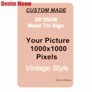 Custom Metal Tin Signs Retro Plaque Home Decor Wall Sticker Iron Art Poster Customize License Plates 20x30cm/15x30cm/30x30cm
