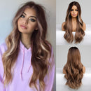 La Sylphide Halloween Cosplay Lolita Wig Long Nature Wave Purple Synthetic Hair Wigs with Bangs for Woman Heat Resistant Fiber