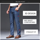 BROWON Brand 2023 Men Jeans Summer Thin Breathable Soft Mid Straight Regular Men&